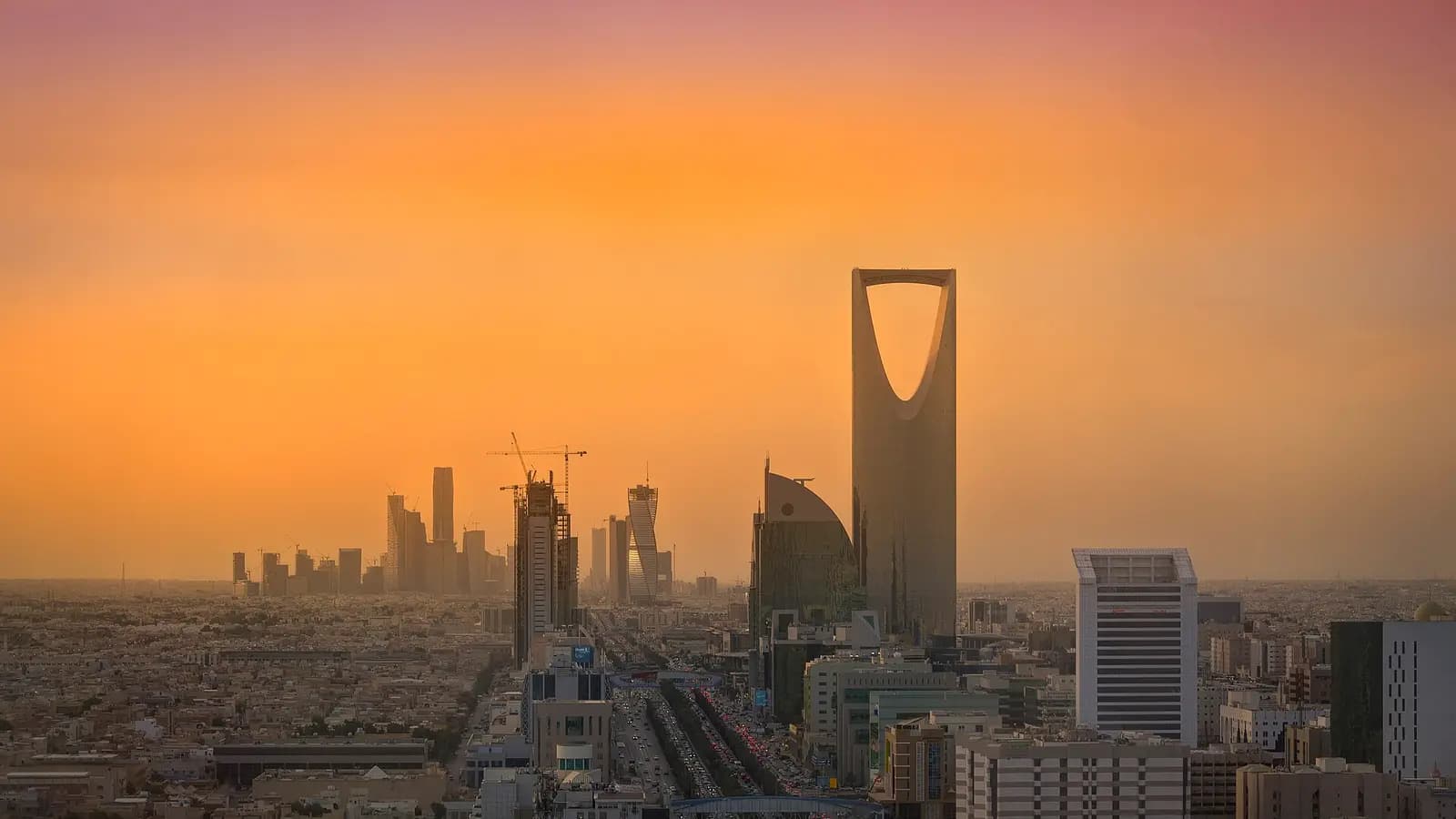 Riyadh skyline with the Kingdom Centre tower